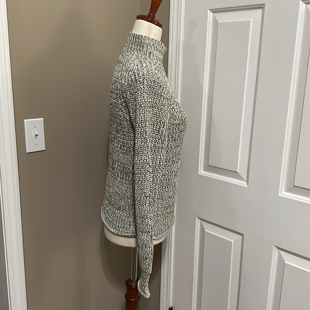 Madewell Marled Cotton Mockneck Sweater in Marled Ivy Combo - Picture 4 of 6